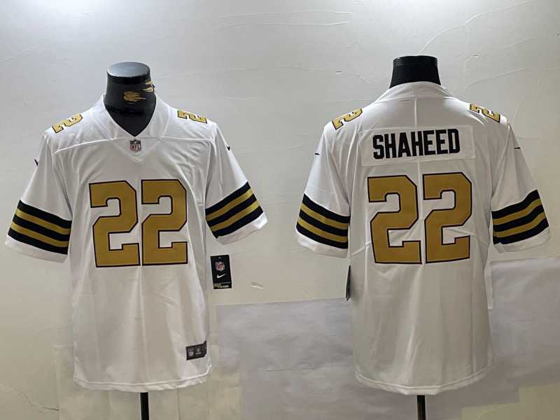 Mens New Orleans Saints #22 Rashid Shaheed Limited White Vapor Stitched Jersey